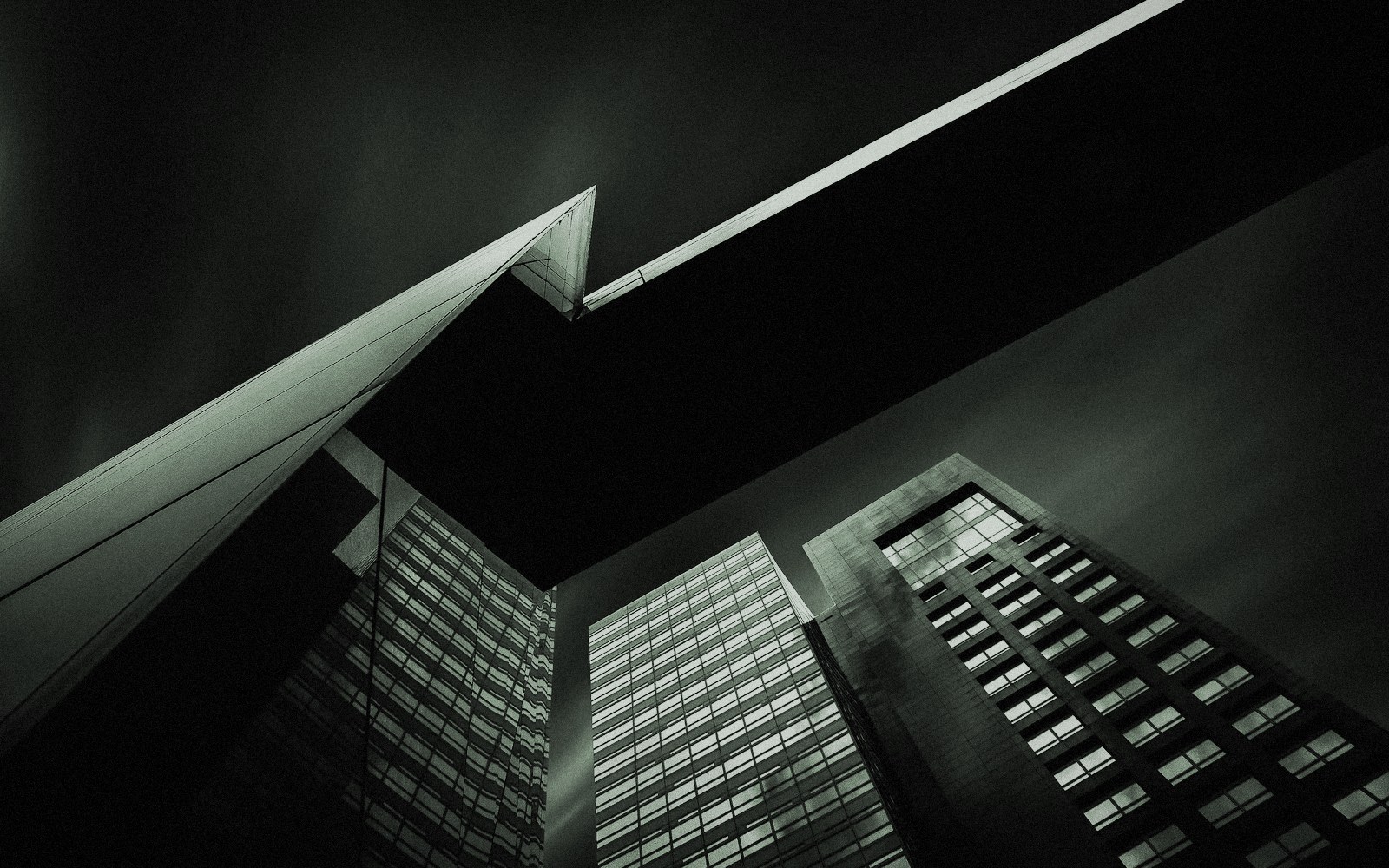 Dark trading-floor tower silhouette
